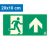 Signalizátor únikovej cesty hore (vpred), podsvietená plastová značka 20x10 cm, hrúbka 0,7 mm - IMPLASER B150