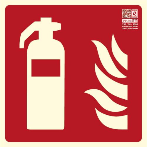 Fire signs, fire extinguishers, ASRISO 15x15 cm