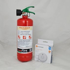   2-litrový kuchynský penový hasiaci prístroj Maxfire + detektor dymu Smartwares RM-250 (V AKCII)