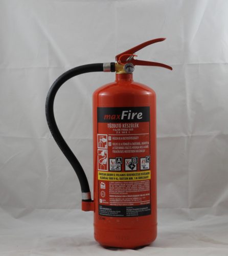 MAXFIRE 4 kg práškový hasiaci prístroj ABC, práškový hasiaci prístroj 27A 144B C, s nástenným závesom