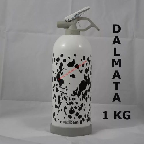 MAXFIRE DALMATA 1 kg ABC práškový hasiaci prístroj, práškový hasiaci prístroj 5A 34B C, s držiakom