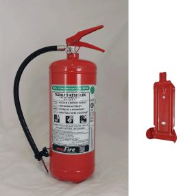   MAXFIRE GREEN 6 kg ABC práškový hasiaci prístroj, práškový hasiaci prístroj 34A 233B C + darčekový vešiak