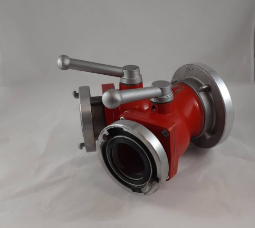 Verteiler und Sammelstücke mit Kugelabsperrungen A-B-B 110-75-75 mm