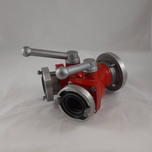Verteiler und Sammelstücke mit Kugelabsperrungen B-C-C 75-52-52 mm