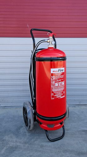 Práškový hasiaci prístroj MAXFIRE 50 kg ABC, prenosný práškový hasiaci prístroj A IIIB C