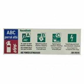   Značka pre práškový hasiaci prístroj ABC, fotoluminiscenčná 300x100 mm