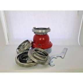   Hasičská voda, armatúry na uskladnenie hasiacej vody - Filtračný kôš, koncovky, uzáver, kľúč v jednom (MAXKOR)